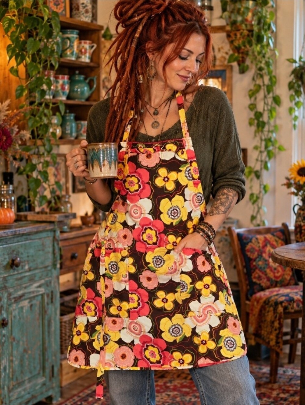 Vintage Vera Bradley Floral Apron OSFA | Cottagecore Grandmacore Maximalist